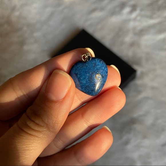 ‼️ Heart shaped gem stone necklace pendant - Picture 5 of 6
